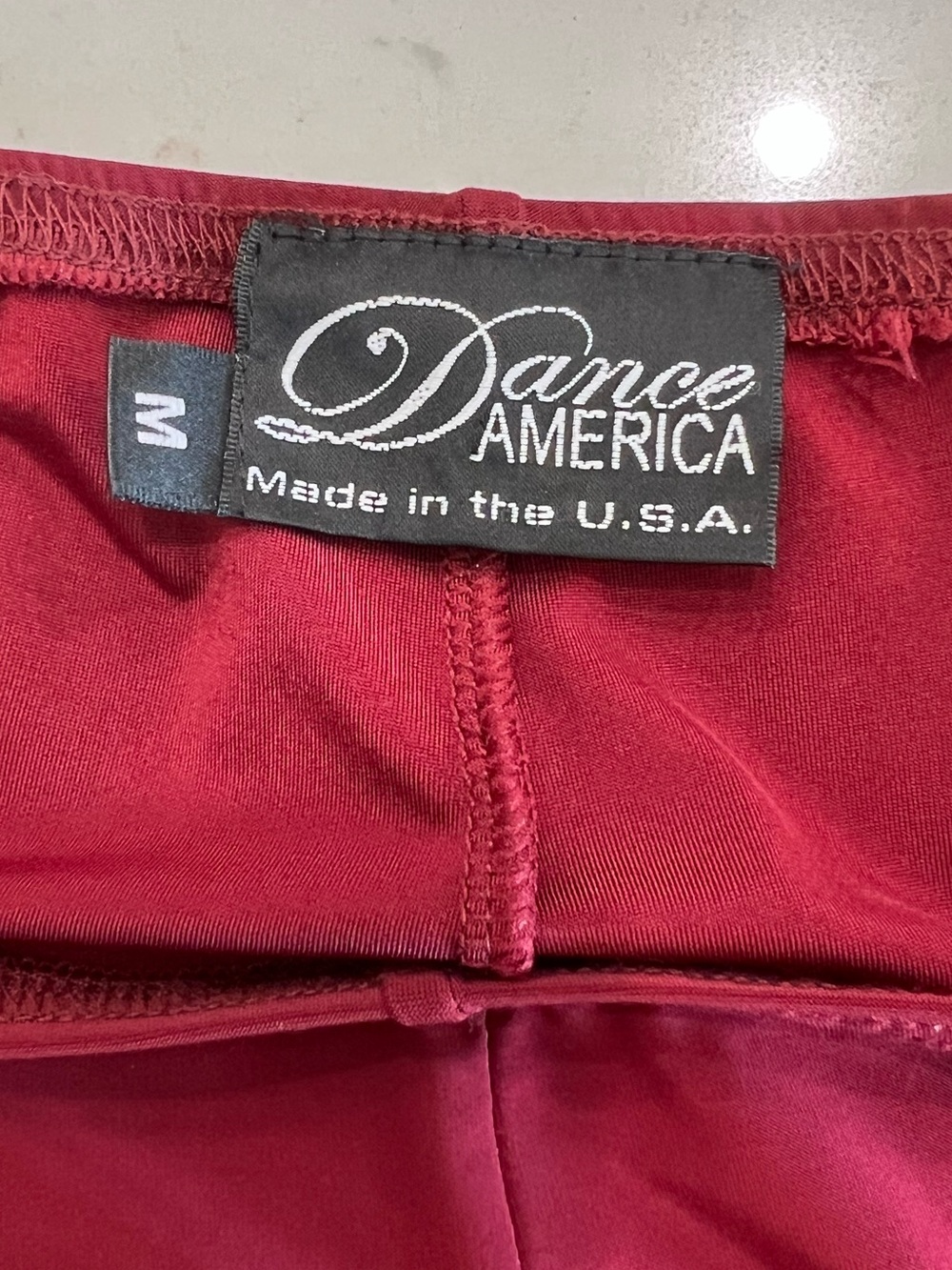 Dance America Burgundy Ruffle Side Slit Pants Made in USA Medium - Picture 5 of 10